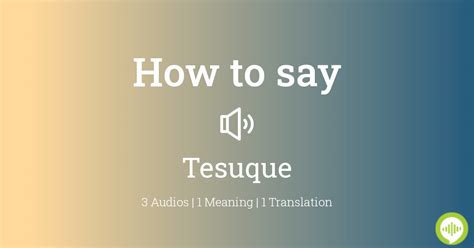 tesuque pronunciation
